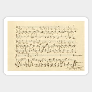 Clara Schumann | Clara Wieck | Original manuscript score Sticker